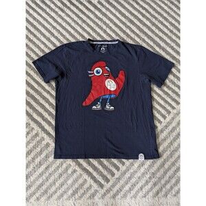 Official Paris 2024 Summer Olympics Phryges Mascot T-shirt Navy Blue Adult XL